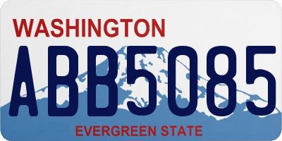 WA license plate ABB5085