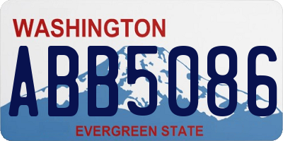 WA license plate ABB5086