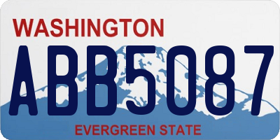 WA license plate ABB5087