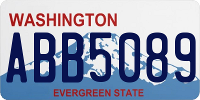 WA license plate ABB5089