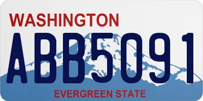 WA license plate ABB5091