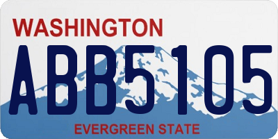 WA license plate ABB5105