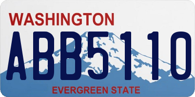WA license plate ABB5110