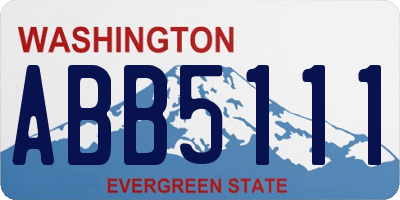 WA license plate ABB5111