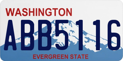 WA license plate ABB5116