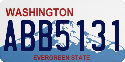 WA license plate ABB5131