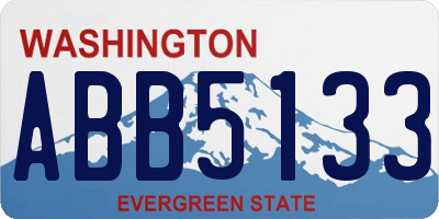 WA license plate ABB5133