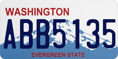 WA license plate ABB5135