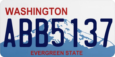 WA license plate ABB5137