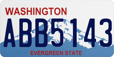 WA license plate ABB5143