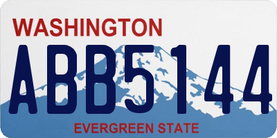 WA license plate ABB5144