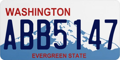 WA license plate ABB5147