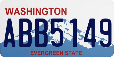 WA license plate ABB5149