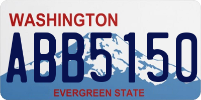 WA license plate ABB5150