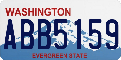 WA license plate ABB5159