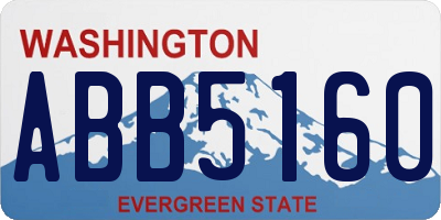 WA license plate ABB5160