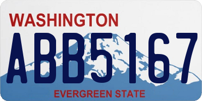 WA license plate ABB5167