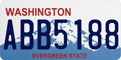 WA license plate ABB5188