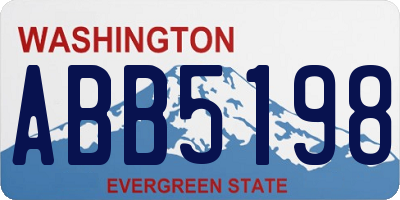 WA license plate ABB5198