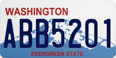 WA license plate ABB5201