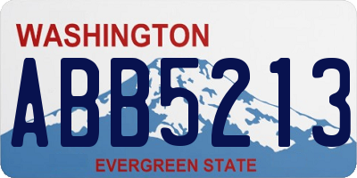 WA license plate ABB5213