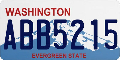 WA license plate ABB5215