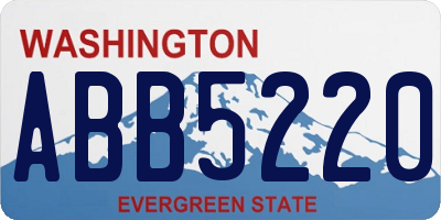 WA license plate ABB5220