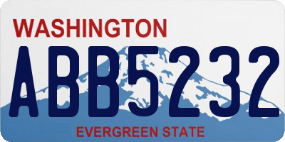WA license plate ABB5232