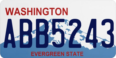 WA license plate ABB5243