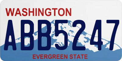 WA license plate ABB5247