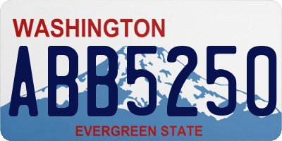 WA license plate ABB5250