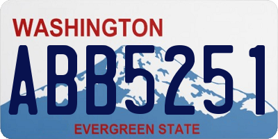 WA license plate ABB5251