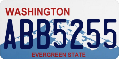 WA license plate ABB5255
