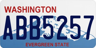WA license plate ABB5257