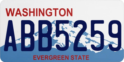 WA license plate ABB5259