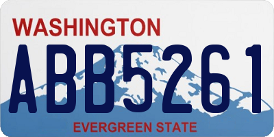 WA license plate ABB5261