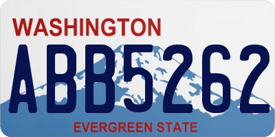 WA license plate ABB5262