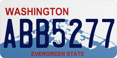 WA license plate ABB5277