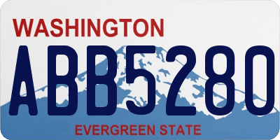 WA license plate ABB5280