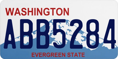 WA license plate ABB5284