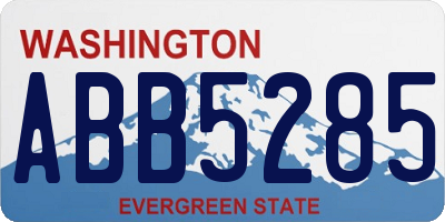 WA license plate ABB5285