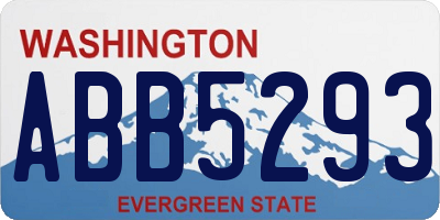 WA license plate ABB5293
