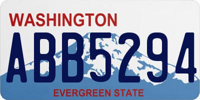 WA license plate ABB5294