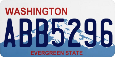 WA license plate ABB5296