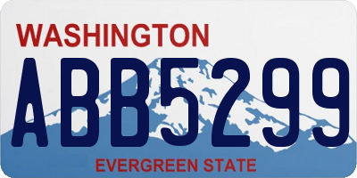 WA license plate ABB5299
