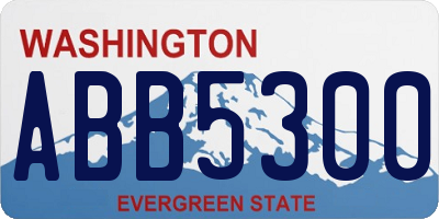 WA license plate ABB5300