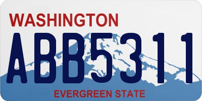 WA license plate ABB5311