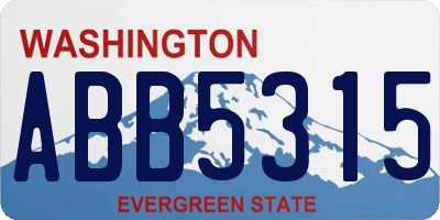 WA license plate ABB5315