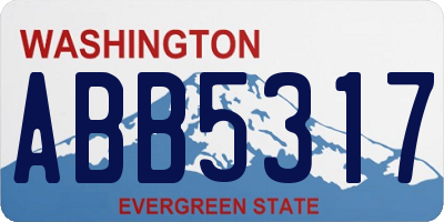 WA license plate ABB5317