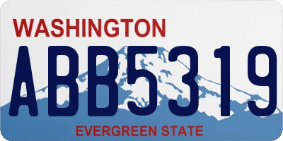 WA license plate ABB5319